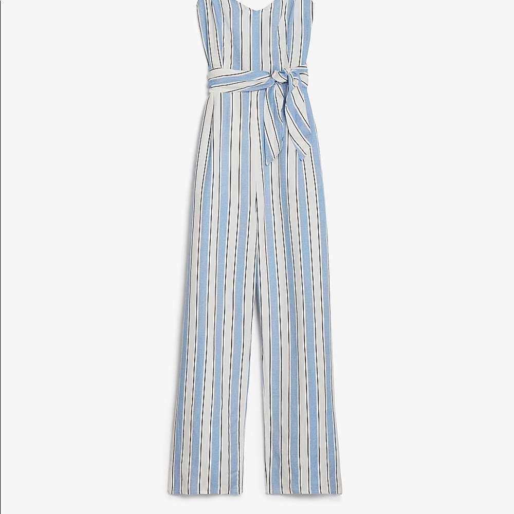 Express Striped Linen Pantsuit